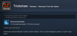Illustration for article titled Remnant: From The Ashes, As Told By Steam Reviews